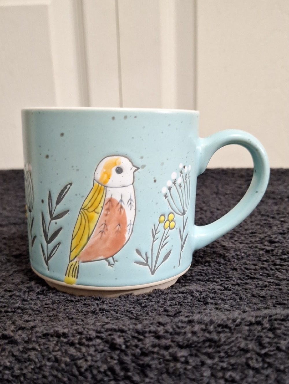 Spectrum Designz Light Blue Ceramic Coffee Mug - Bird Print